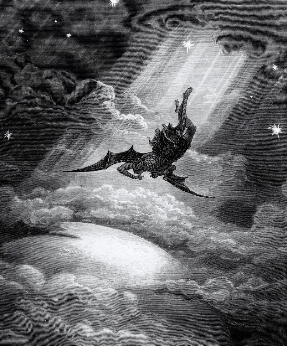Lucifer — the fall, by Gustave Doré