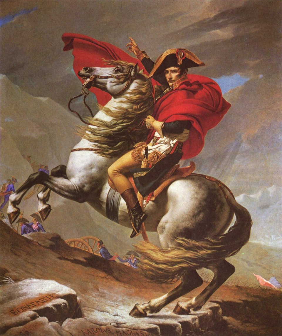 Napoleon — Crossing the Alps, by Jacques-Louis David